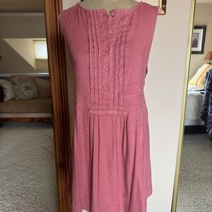 XS/S Vintage Free People short Mauve sleeveless, pleated, pocket, Sundress